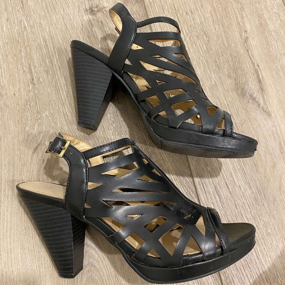 CL by Chinese laundry black sandal heels size 7.5
